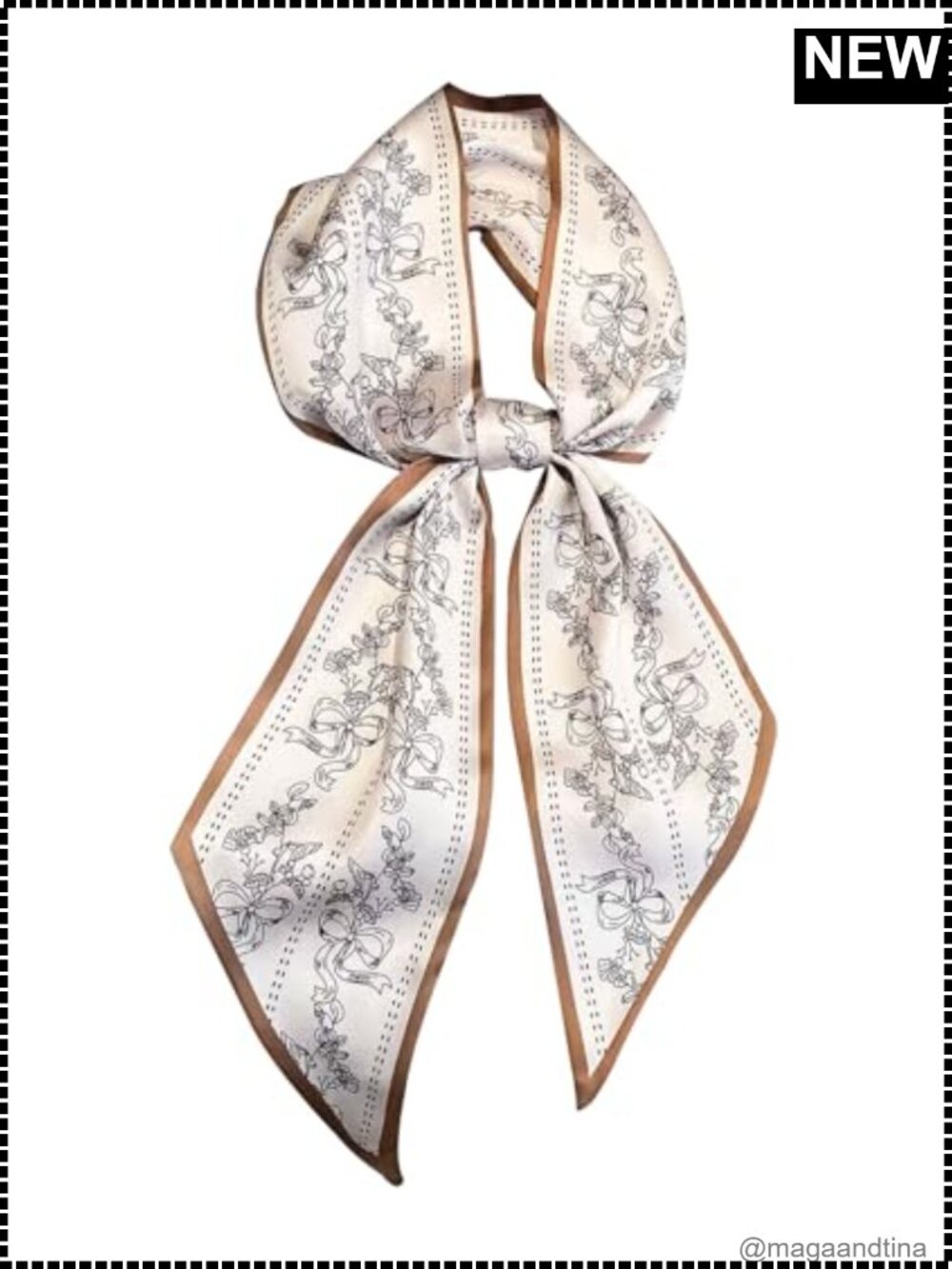 Satin Floral Head Scarf Hair Neck Scarves for Women Purse Bag Handbags